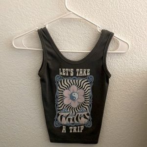 Super cute tank top that is cropped! From a boutique